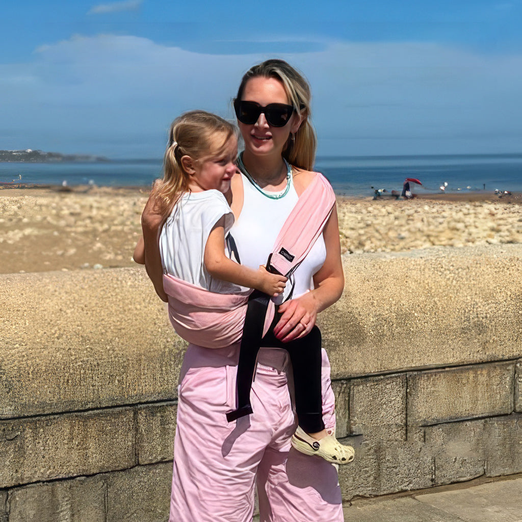 El portabebé Carylo rosa