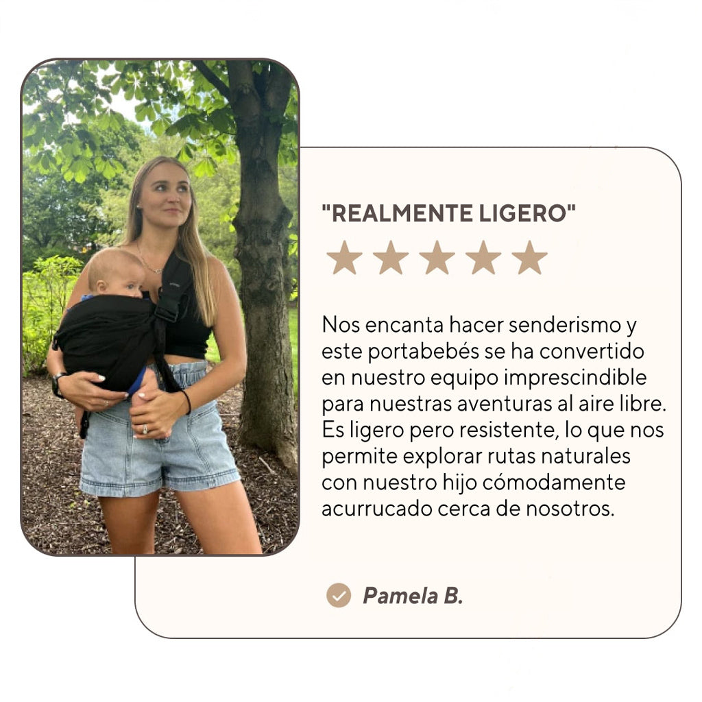 El portabebé Carylo gris