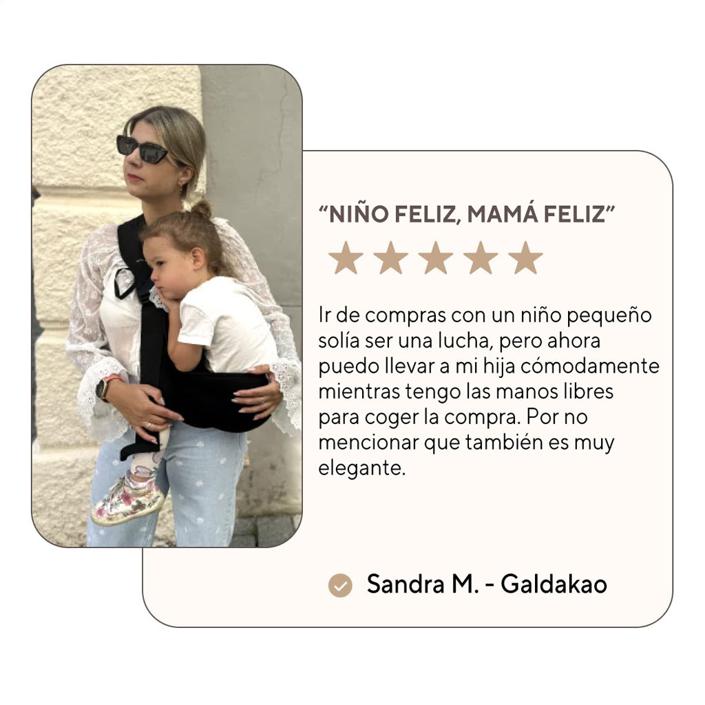 El portabebé Carylo gris