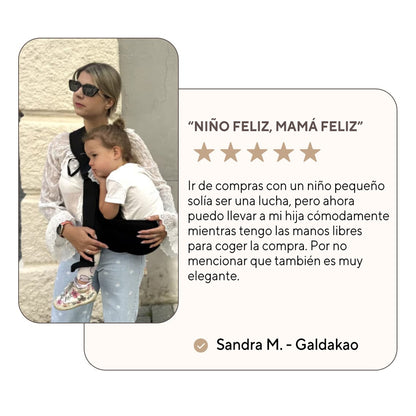 El portabebé Carylo gris